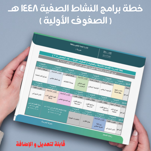 خطة برامج النشاط الصفية 1448 ( صفوف أولية )