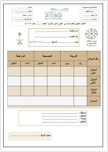 مراية الاختبار بطابع التأسيس