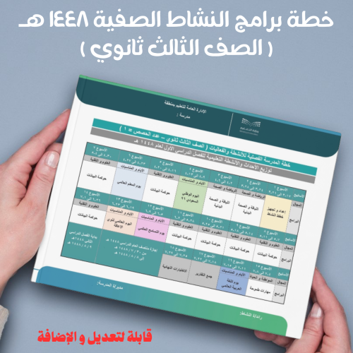خطة برامج النشاط الصفية 1448 ( الصف الثالث ثانوي )