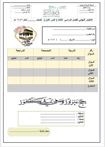 مراية الاختبار بطابع الحج