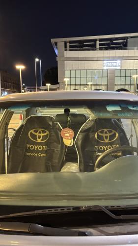 تلبيسة مقاعد قماش كامل السيارة تويوتا (اسود)