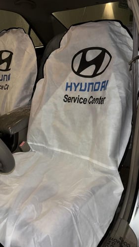 تلبيسة مقاعد قماش كامل السيارة هونداي (ابيض)