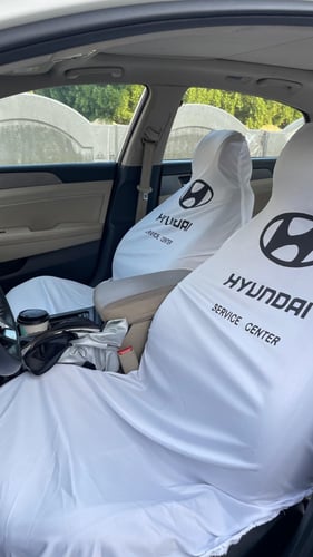 تلبيسة مقاعد هيونداي قطن ابيض