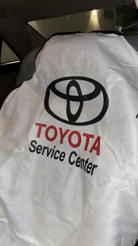 تلبيسة مقاعد قماش كامل السيارة تويوتا (ابيض)