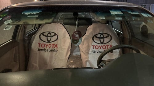 تلبيسة مقاعد قماش كامل السيارة تويوتا (ابيض)