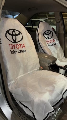 تلبيسة مقاعد قماش كامل السيارة تويوتا (ابيض)