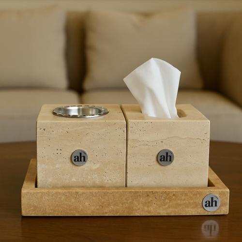A distinguished collection of travertine stone