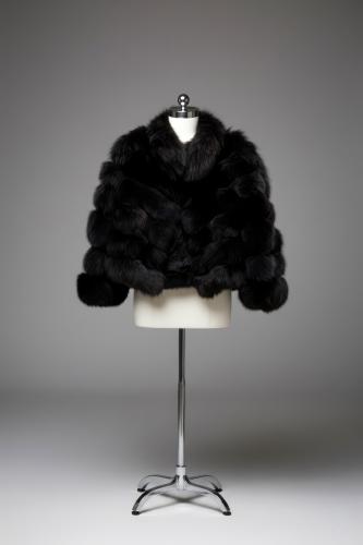 FOX black fur jacket