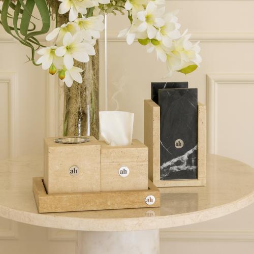A distinguished collection of travertine stone