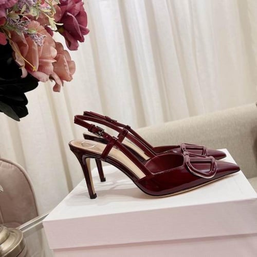 فالينتينو كعب عالي عنابي