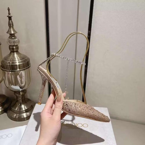 جيمي تشو كعب عالي 'سايدا' بزينة كريستال