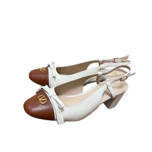 Valentino Garavani Cap-Toe Mary-Jane White Brown Cap