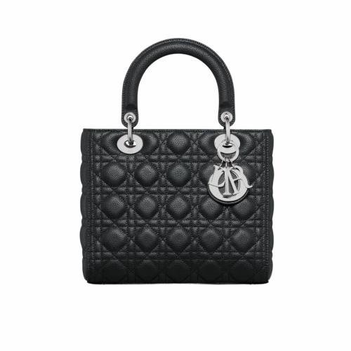 Dior Lady Dior Mini Bag Lambskin Cannage - Black -...