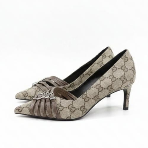 قوتشي كعب عالي بني