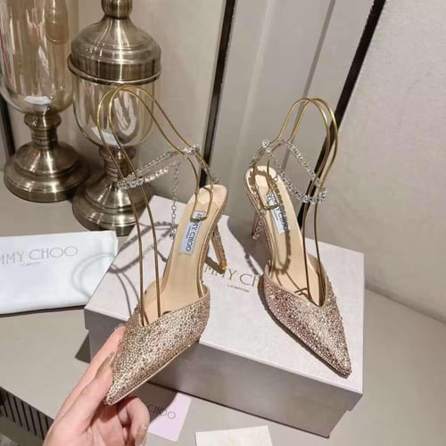 جيمي تشو كعب عالي 'سايدا' بزينة كريستال