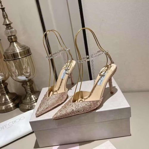 جيمي تشو كعب عالي 'سايدا' بزينة كريستال