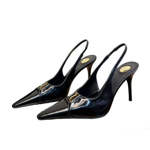 سان لوران كعب عالي أسود فخم