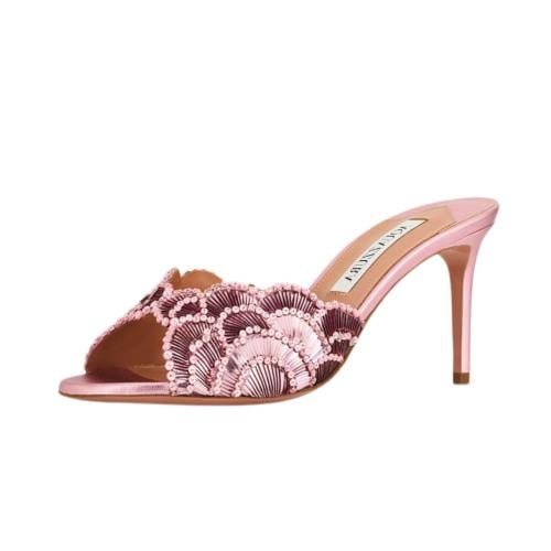 اكوازورا كعب عالي وردي لؤلؤي مفتوح