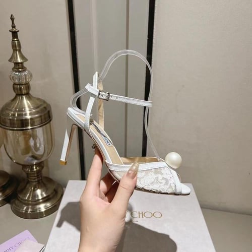 جيمي تشو كعب عالي 'ساكورا' ابيض