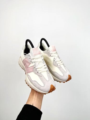 نيو بالانس 327 ابيض و زهري