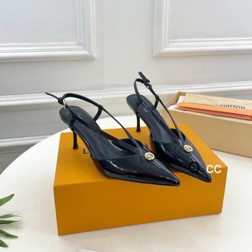 لويس فيتون كعب عالي أسود فخم