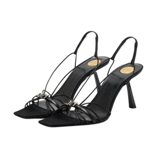 سان لوران كعب عالي أسود عصري