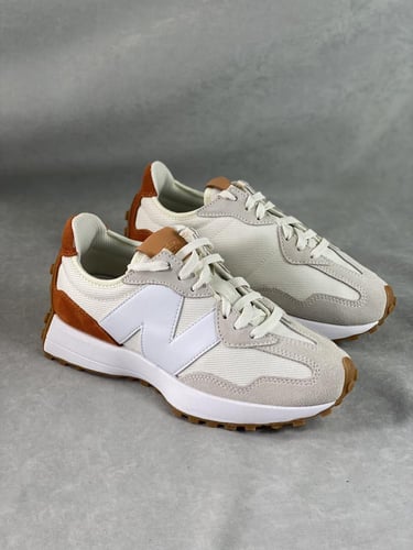 نيو بالانس 327 رمادي و أوف وايت وجملي