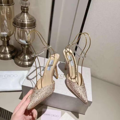 جيمي تشو كعب عالي 'سايدا' بزينة كريستال