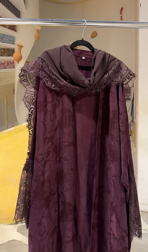 BURGUNDY EID ABAYA