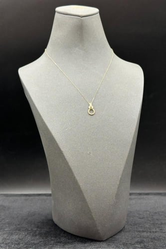 سلسال ذهب عيار 18 باقيت تصميم الماس وزن 0.7 جرام