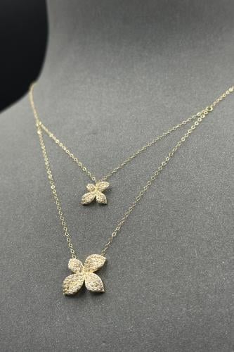 سلسال ذهب عيار 18 دورين تصميم الماس وزن من 1.5 الى...