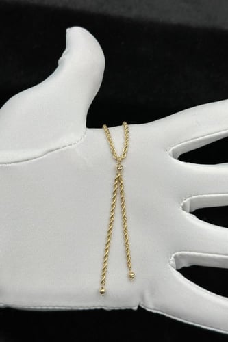 عقد مجدول نازل ذهب صافي ايطالي عيار 18 وزن من 1.7...