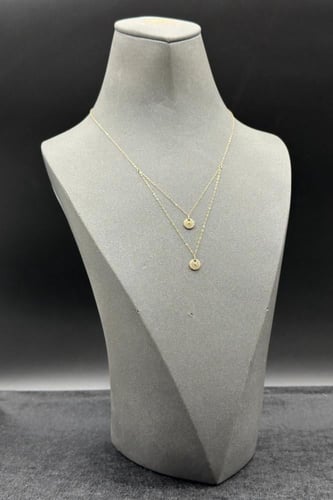 سلسال ذهب ناعم عيار 18 دورين بتصميم الماس وزن 0.8...