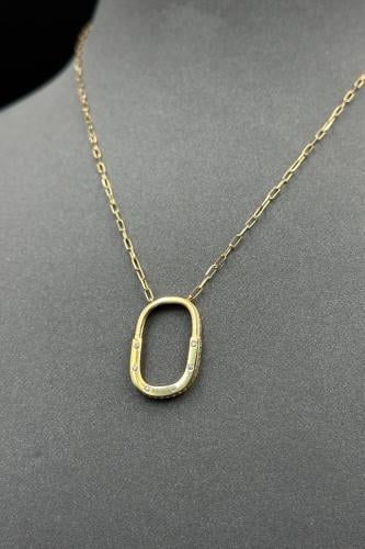 سلسال ذهب عيار 18 قفل بتصميم الماس وزن 2.8 جرام