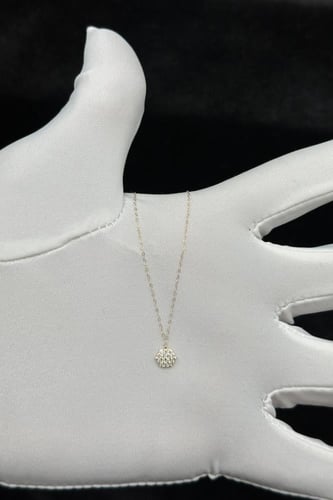 سلسال ذهب ناعم عيار 18 سداسي بتصميم الماس وزن 0.4...