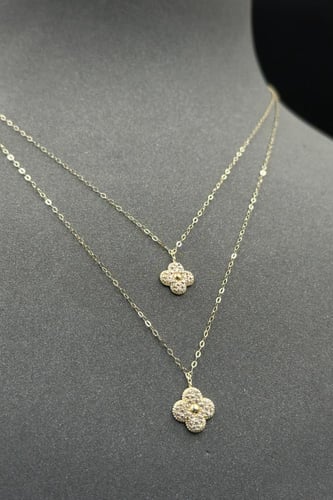 سلسلة ذهب عيار 18 دورين تصميم الماس وزن من 1.1 الى...