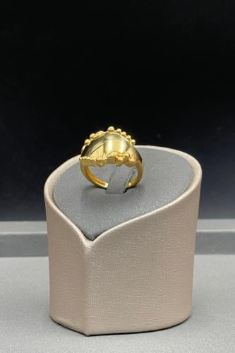 خاتم خطوبة ذهب عيار 21 صافي بتصميم عريض وزن 5.1 جر...