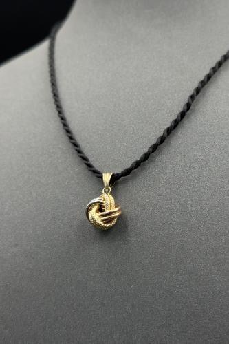 تعليقة مكرونة ذهب صافي ملون عيار 18 وزن 1 جرام