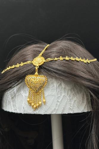 مفرق ذهب عيار 21 بتصميم هندي وزن 22.1 جرام