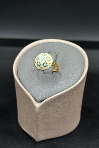 خاتم ذهب تصميم هندي عيار 21 وزن 1.9 جرام