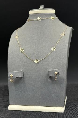 طقم ذهب زهرة ذهب صافي عيار 18 وزن من 1.3 الى 1.4 ج...