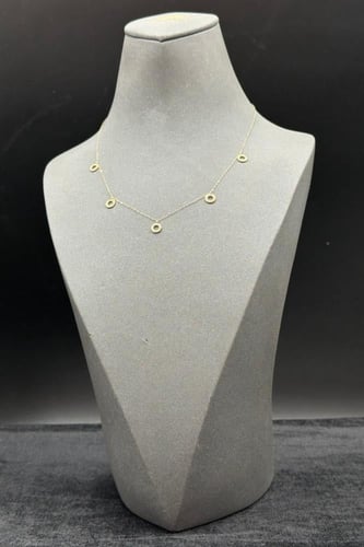 شوكر حلقات مفرغ ذهب تصميم الماس عيار 18 وزن 0.9 جر...