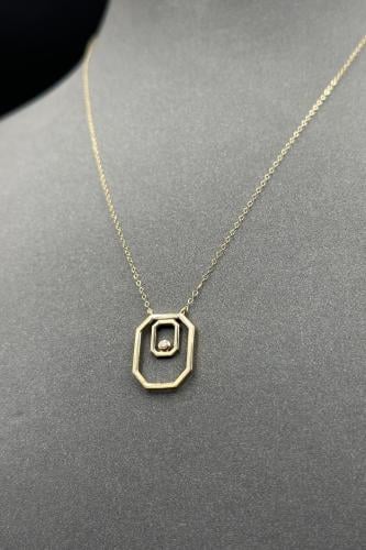 سلسال ذهب ناعم عيار 18 بتصميم الماس وزن 1 جرام