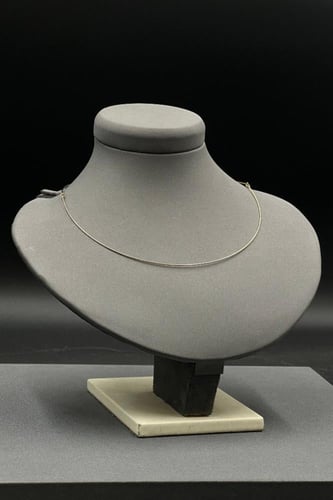 سلسال ذهب ساده عيار 18 بتصميم ايطالي بوزن 2.8 جرام