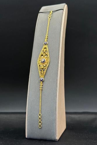 اسوارة وردة ذهب تصميم هندي عيار 21 وزن 8.6 جرام