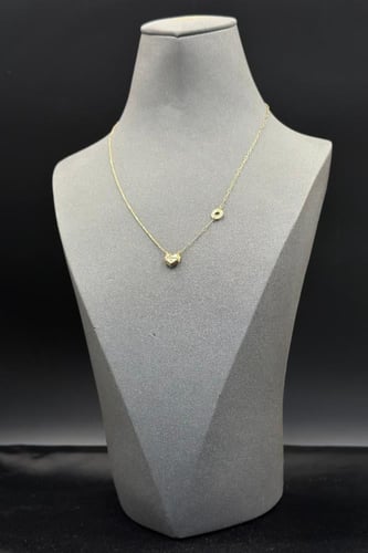 عقد ذهب عيار 18 بتصميم قلب ايطالي وزن 1.2 جرام