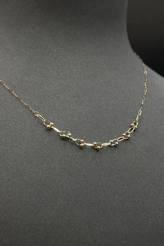 شوكر جنزير ملونه ذهب صافي