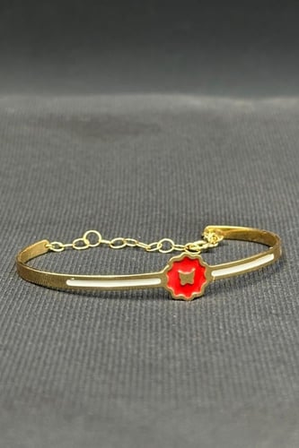 اسوارة اطفال فراشة ذهب ملون عيار 18 وزن 3.9 جرام