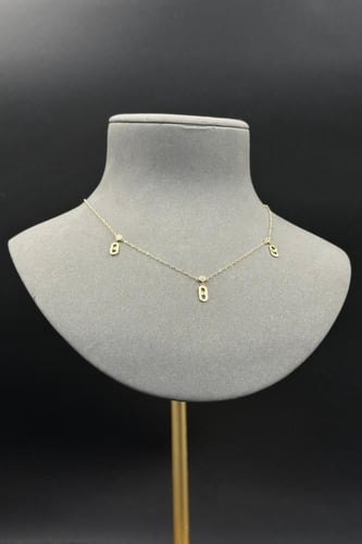 شوكر مستطيل ذهب تصميم الماس عيار 18 وزن من 1.7 الى...