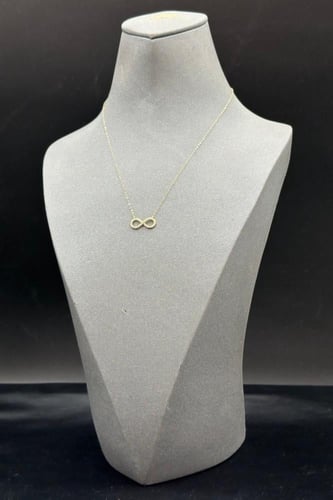 سلسلة ذهب عيار 18 انفنتي تصميم الماس وزن من 0.6 ال...